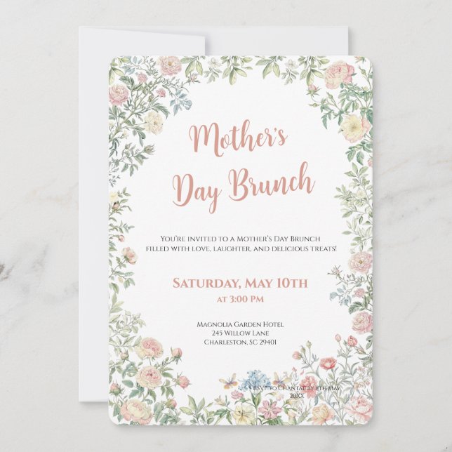 Mother's Day Brunch Invitation Floral (Front)
