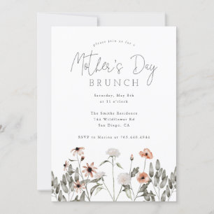 Mother's Day Brunch   Wildflower Invitation