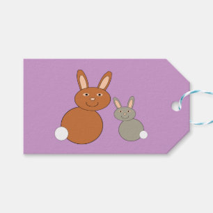 Mothers Day Bunnies Custom Gift Tags