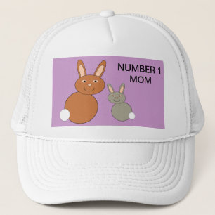 Mothers Day Bunnies Custom Number 1 Mum Hat