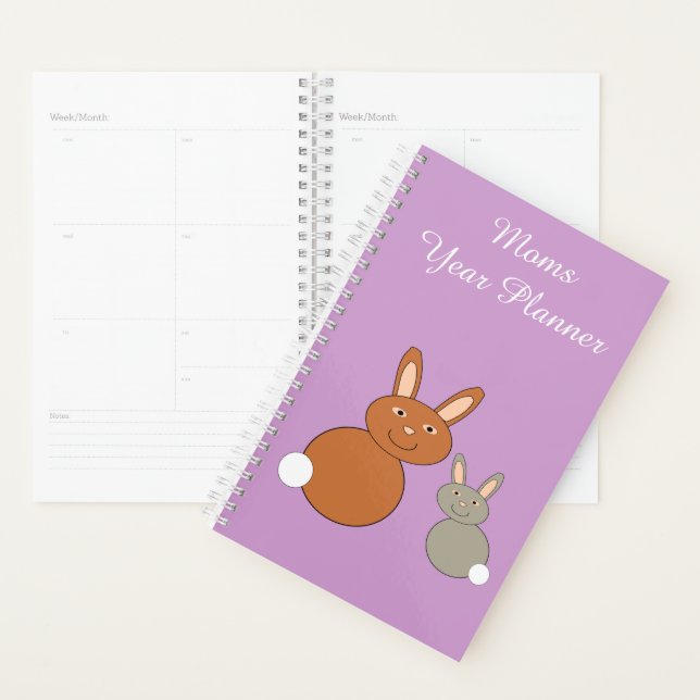 Mothers Day Bunnies Custom Planner (Display)