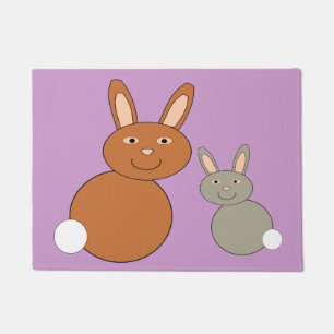 Mothers Day Bunnies Door Mat