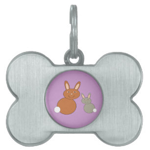 Mothers Day Bunnies Pet Tag