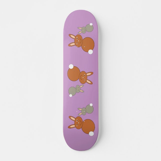 Mothers Day Bunnies Skateboard (Front)