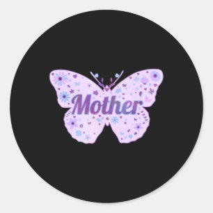 Mother's Day Butterfly Flowers Sticker