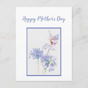 Mother's Day Butterfly Garden Flowers Postcard