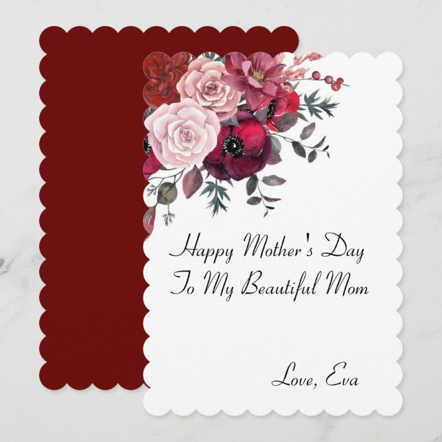 MOTHERS DAY CARD (Front/Back)