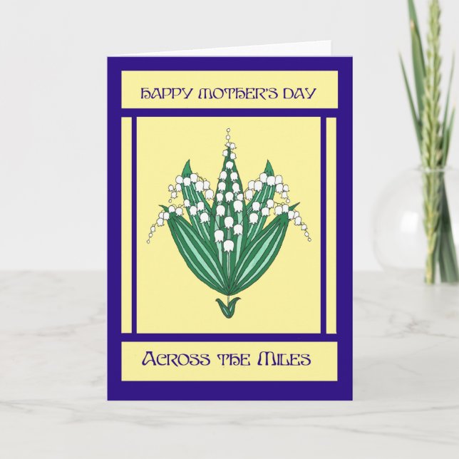 Mother's Day Card 'Across the Miles' - Lilies (Front)