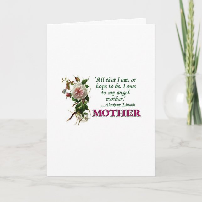 Mother's Day Card  Antique Rose (Front)