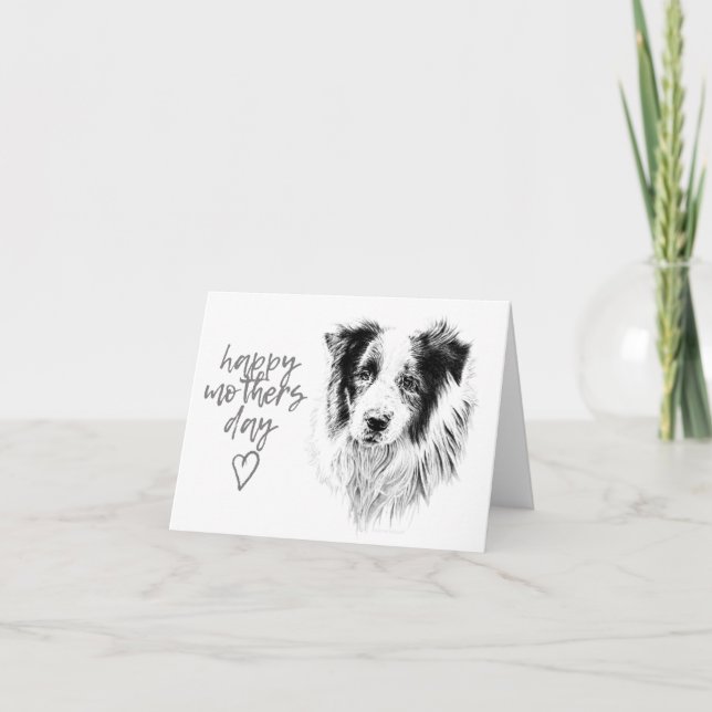 Mothers Day Card - Border Collie (Front)