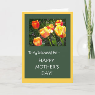 Mother's Day Card for a Stepdaughter - 'Tulips'