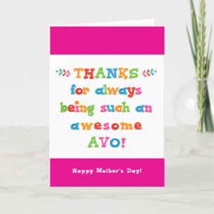 Mother's Day Card for Avo