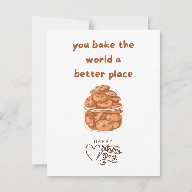 Mother's Day Card For Bakers , Baking Cookies (Front)
