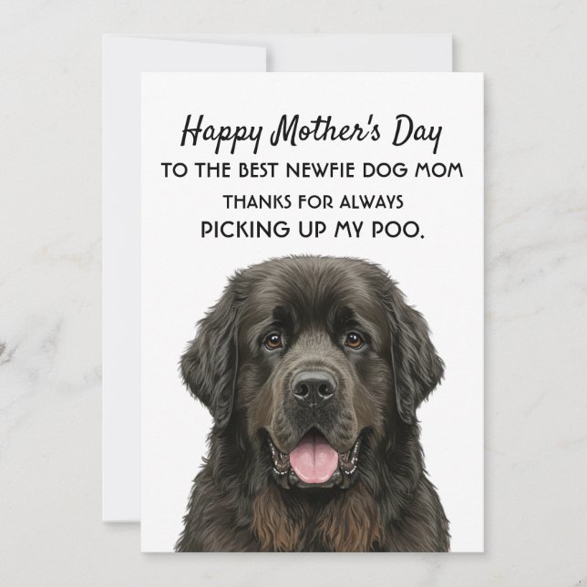 Mother's Day Card for Dog Newfie Mum (Front)
