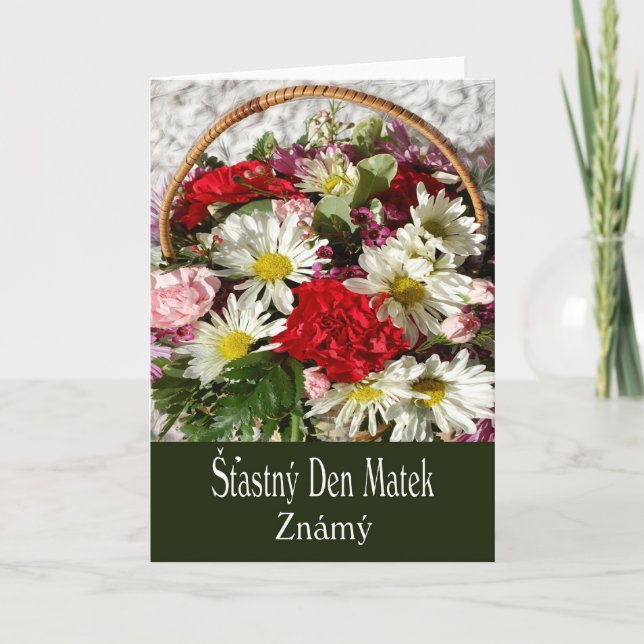 Mother's Day Card For Friend In Czech (Front)