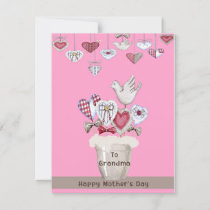Mothers Day Card for Grandma in Pink