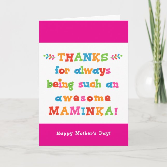 Mother's Day Card for Maminka (Front)