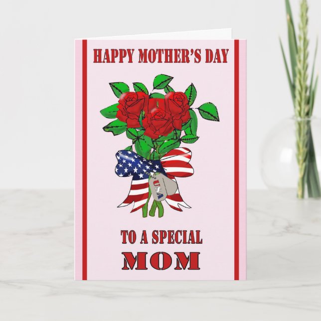 Mother's Day Card for Military Mum (Front)