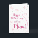 Mother's Day Card for Pregnant Mum<br><div class="desc">mother's day card pregnant Mum. This Mother's Day Card is perfect for the expectant Mum in your life. The future mum will love this card's cute floral design with a minimalist line drawing of a pregnant woman's belly and pink flowers. It says, "Happy Mother's Day to the soon-to-be Mum! This...</div>