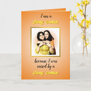 Mothers day card from adult daughter to senior mum