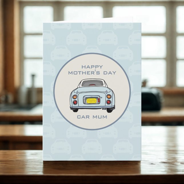 Mother's Day Card from your Pale Aqua Figaro Car (Happy Mother's Day Card fro your Pale Aqua Figaro Car)