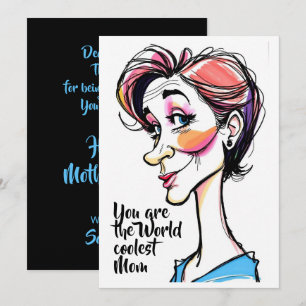 Mother's Day Card - Funny Caricature 1 + your text