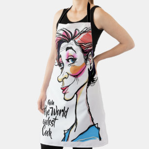 Mother's Day Card - Funny Caricature 1 + your text Apron