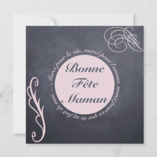 Mother's Day Card - Pink Rond s/ Black Painting