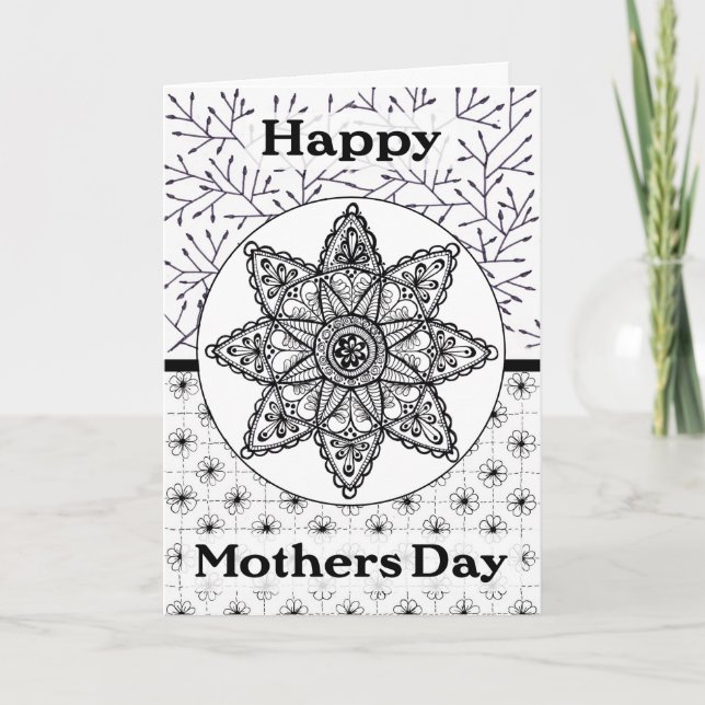 Mothers Day Card Star Flower (Front)
