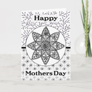 Mothers Day Card Star Flower