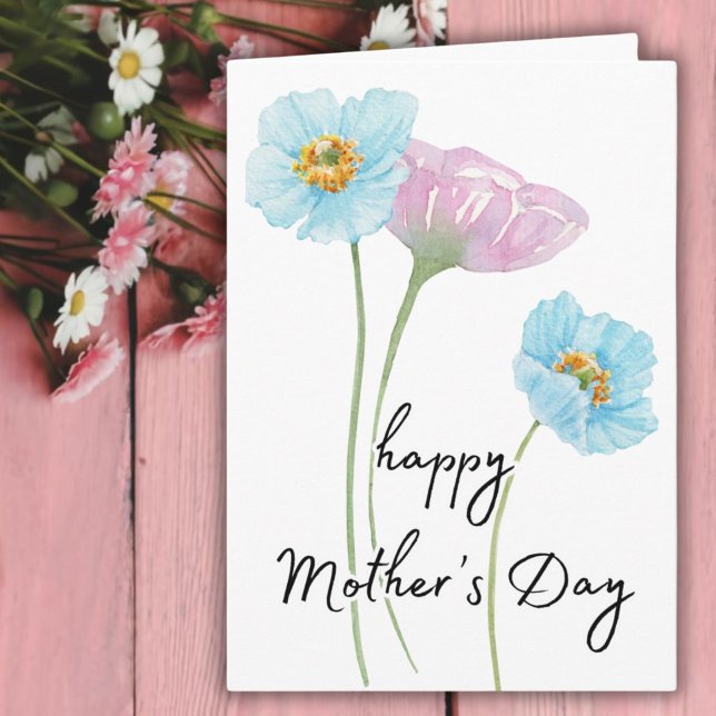 MOTHERs day card watercolor simple elegant (Creator Uploaded)