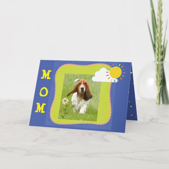 Mother's Day Card with Basset Hound (Front)