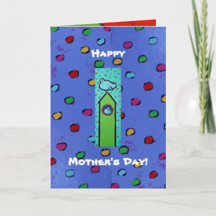Mother's Day card with lots of bluebirds