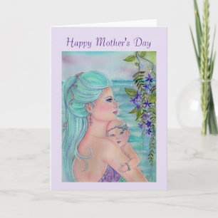 Mother's day card with mermaid and baby By Renee