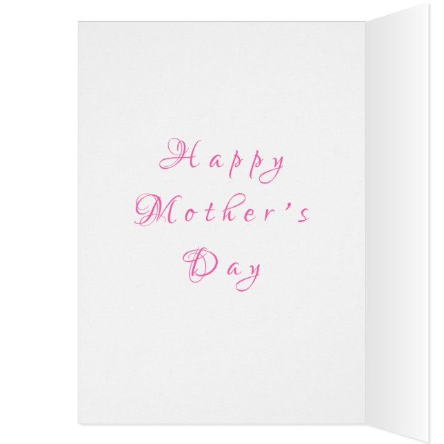 Mother's Day Card - Your Text - Butterfly At Roses (Inside (Left))