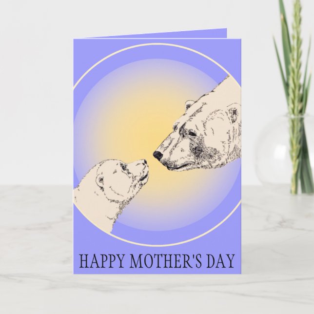 Mother's Day Cards Polar Bear Greeting Card (Front)