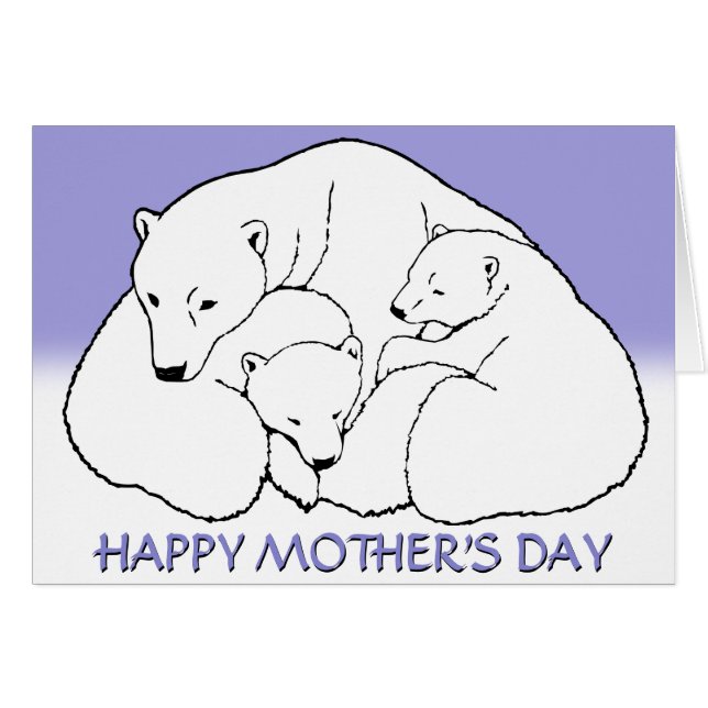 Mother's Day Cards Polar Bear Greeting Cards (Front Horizontal)