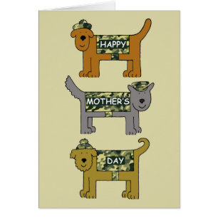 Mother's Day Cartoon Dogs for Deployed Mum