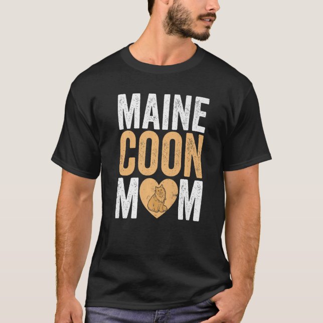 Mother's Day Cat Mama Cat  Fur Parent Maine Coon M T-Shirt (Front)