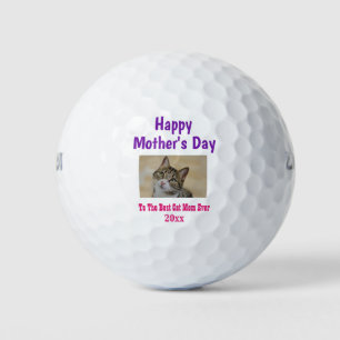 Mother's Day Cat Mum World's Best Ever Pet Photo Golf Balls