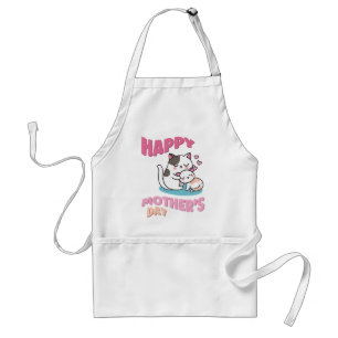 Mother's Day cats, kawaii style Standard Apron