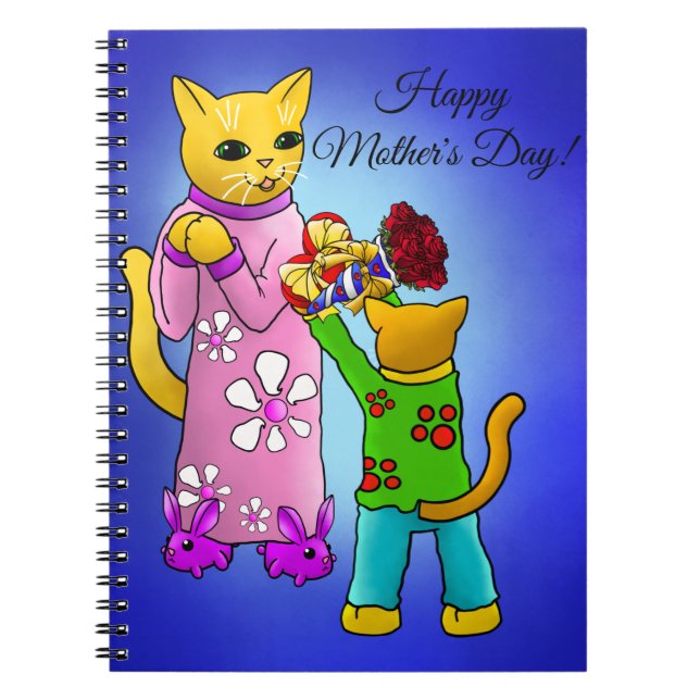 Mother's Day Cats Notebook (Front)