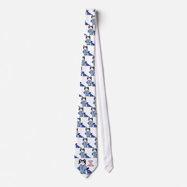 Mother's Day Cat's Pyjamas Tie For Son or Dad or G (Front)