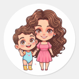 Mother's Day Celebration Classic Round Sticker