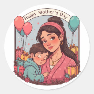 Mother's Day Celebration Classic Round Sticker