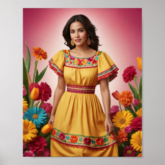 Mother's Day Celebration, Vibrant Floral Poster