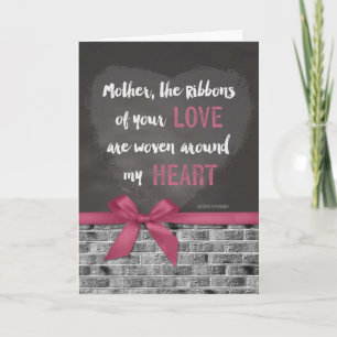 Mother's Day - Chalkboard Ribbons of Love Card