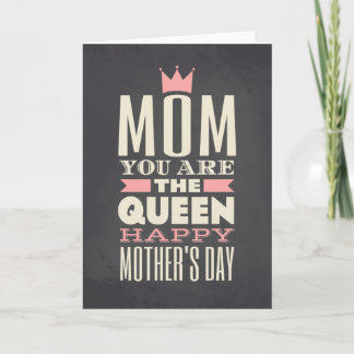 Mother's Day Chalkboard Style Text Design Card