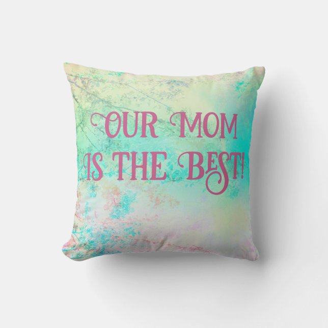 Mothers Day Cherry Blossom Throw Pillow (Front)