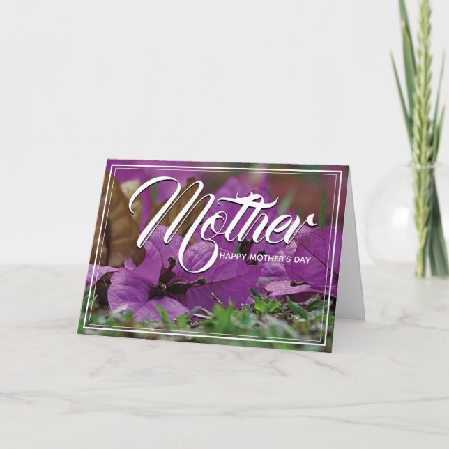MOTHER'S DAY Christian Proverbs 31 Purple Floral Card (Front)